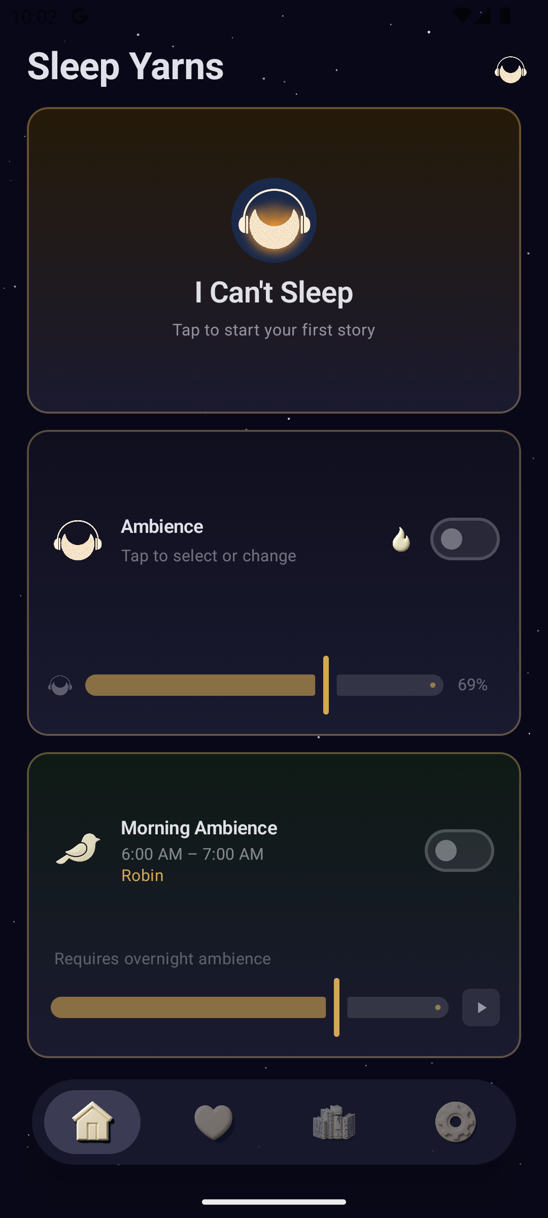 Home screen
