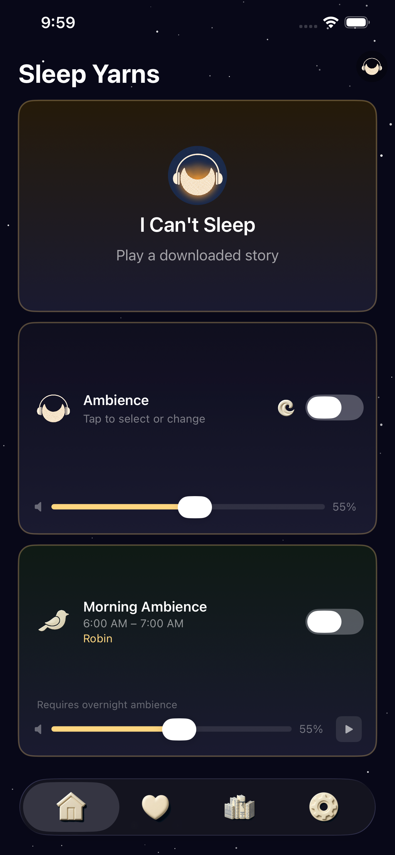 Home screen